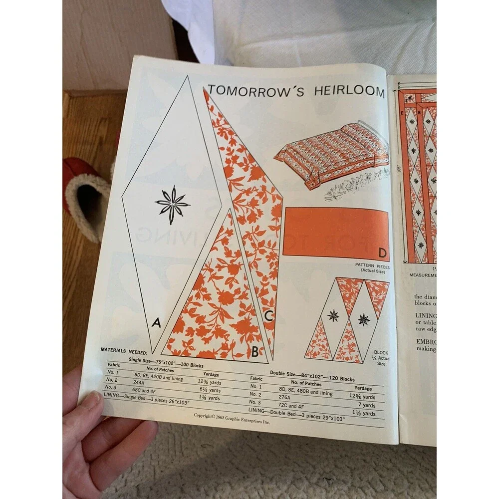 Vintage Antique Four Old Quilting Booklets Colorful Illustrations Details Below